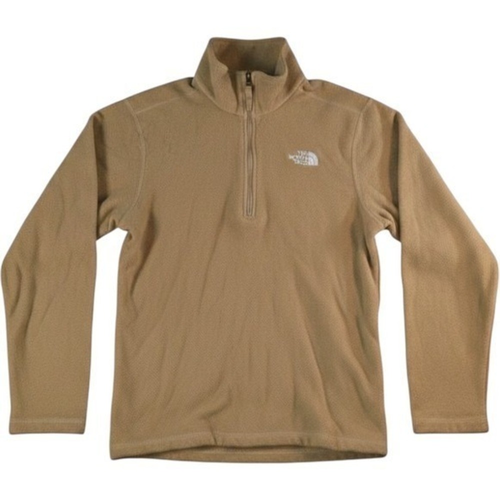 The North Face Fleece Mens XL Quarter Zip Tan Glacier Pullover Jacket